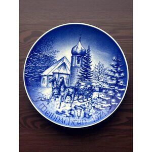 Vintage 1974 Bareuther / Weihnachten Christmas Collector Plate Germany Black For